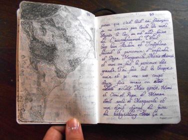 A page from my journal in France at the age of 13.