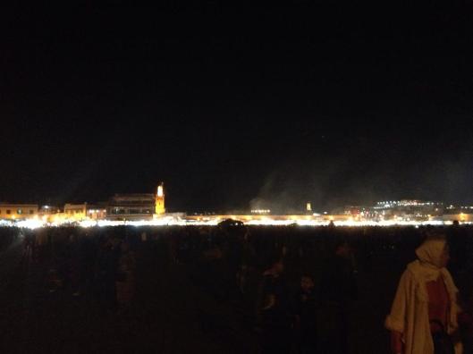 Jemaa el-Fnaa at night. Pictures don't do this justice.